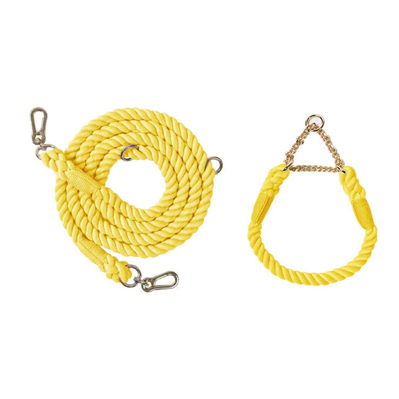 NO-PULL BRAIDED ROPE COLLAR AND LEAD SET