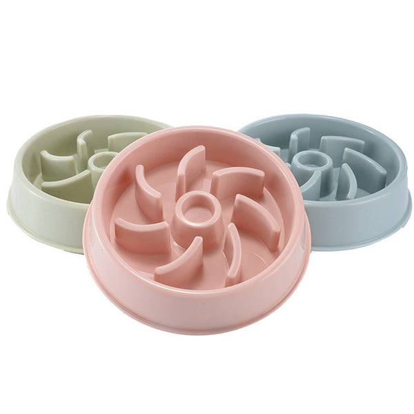 SLOW FEEDER DOG BOWL - PINK/GREEN/BLUE