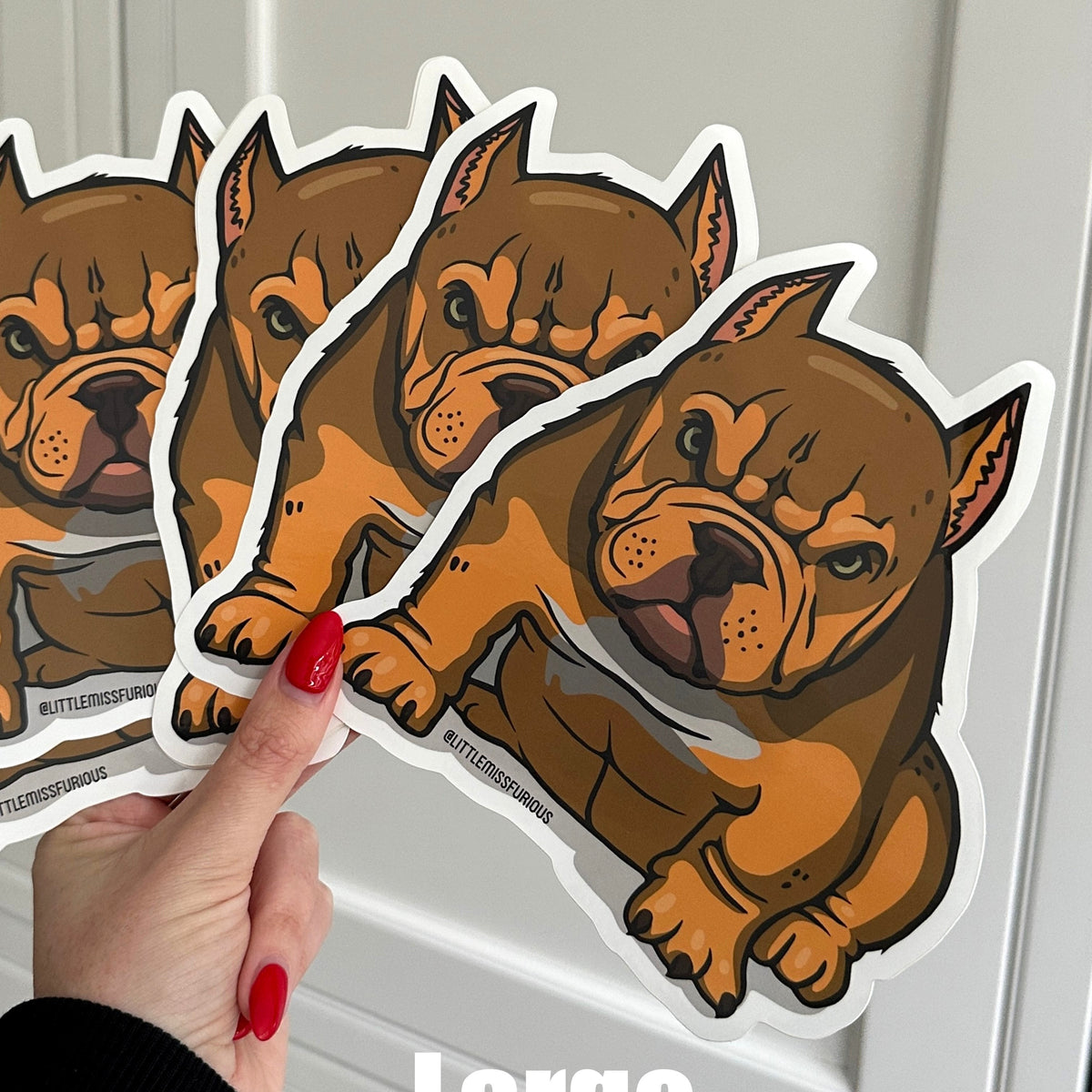 Maddy the Furious Dog Vinyl Sticker - Unleash the Fury!