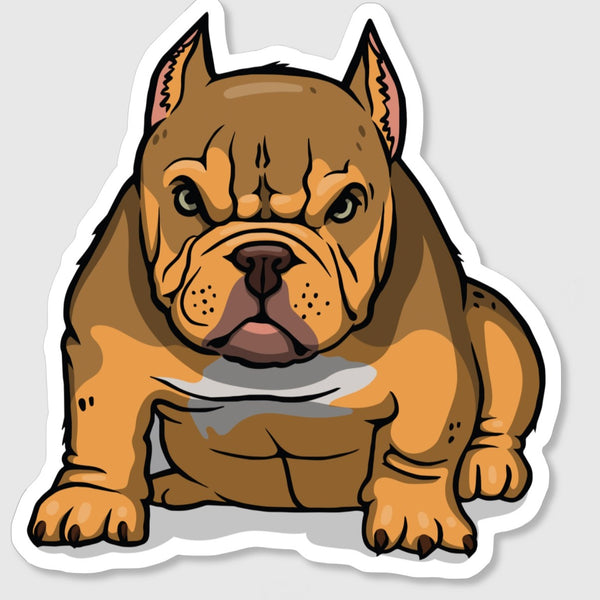 Maddy the Furious Dog Vinyl Sticker - Unleash the Fury!