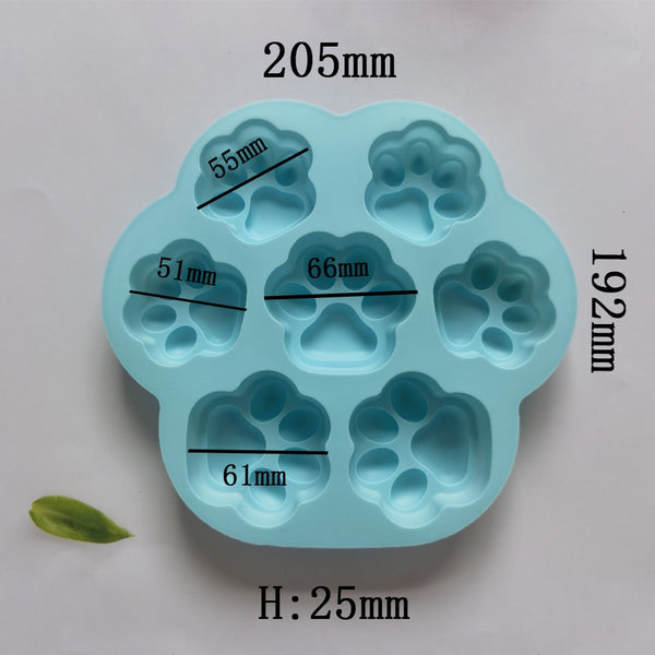 Large Paw Print Silicone Dog Treat Mold