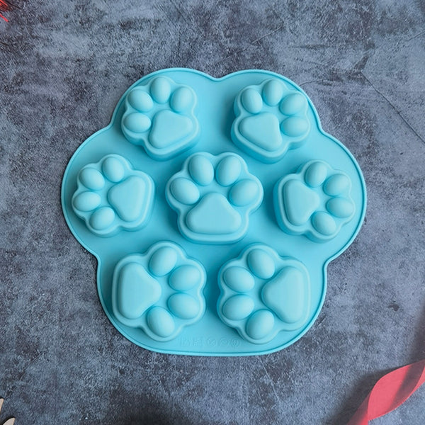 Large Paw Print Silicone Dog Treat Mold