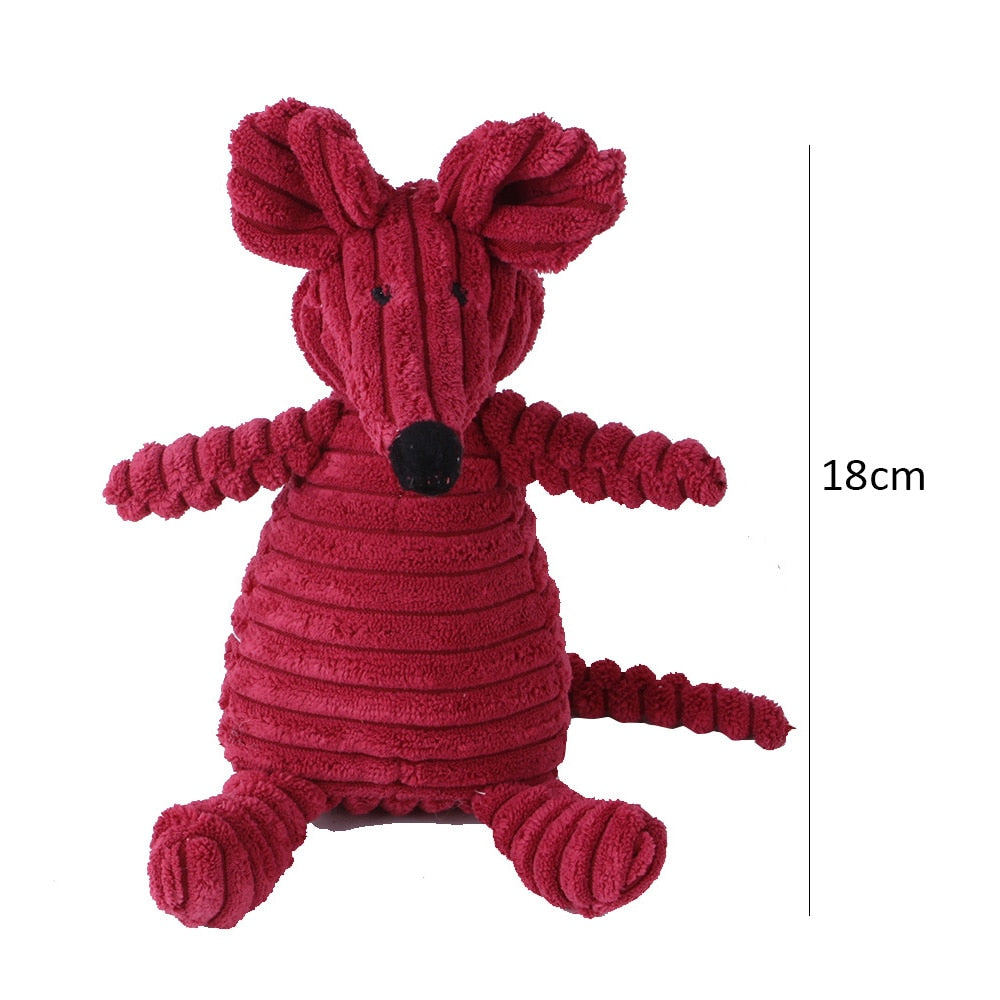 Corduroy Cuddle Critters: Squeaky Playtime Pals for Pooches