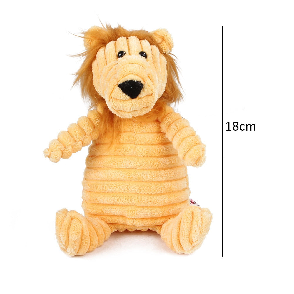 Corduroy Cuddle Critters: Squeaky Playtime Pals for Pooches