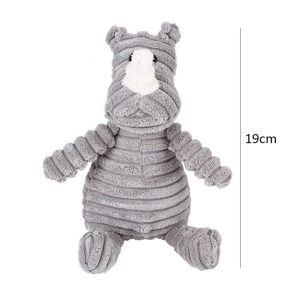 Corduroy Cuddle Critters: Squeaky Playtime Pals for Pooches