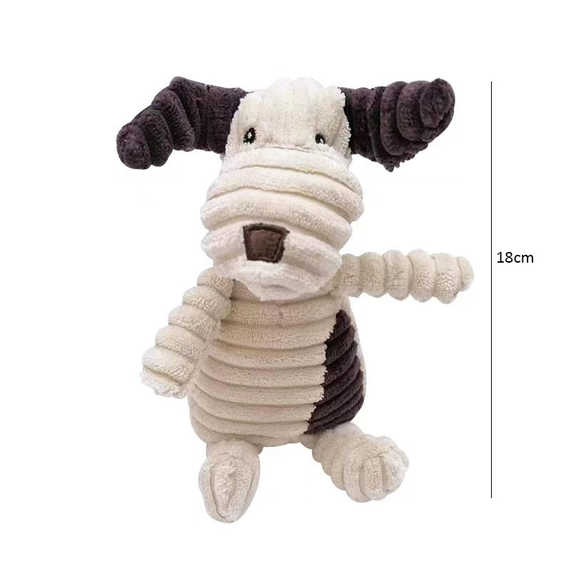 Corduroy Cuddle Critters: Squeaky Playtime Pals for Pooches