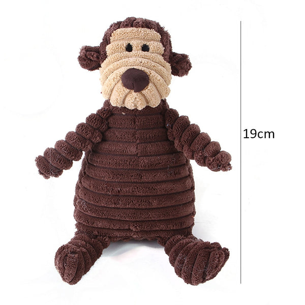 Corduroy Cuddle Critters: Squeaky Playtime Pals for Pooches