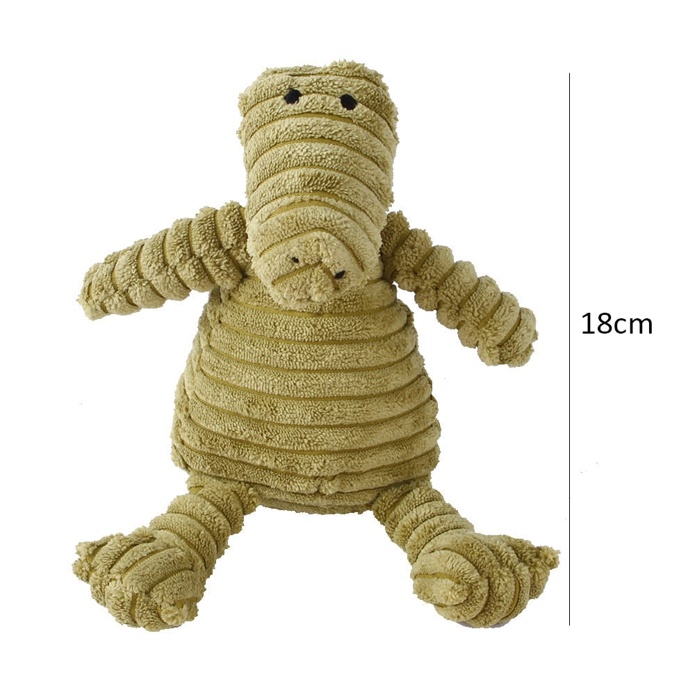 Corduroy Cuddle Critters: Squeaky Playtime Pals for Pooches