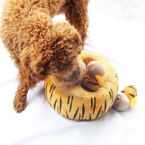 Squeaky Bee Plush Interactive Hide And Seek Dog Toy
