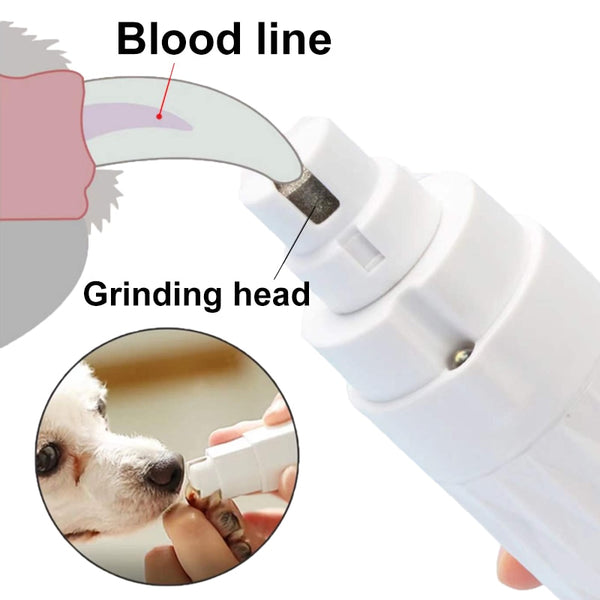 Electric Dog Nail Clipper File Tool